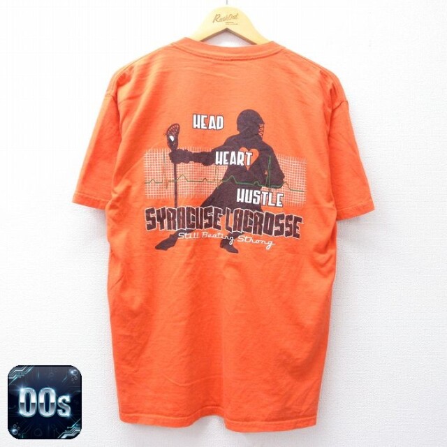 00s 半袖Tシャツ シラキュースラクロス オレンジ L | 古着