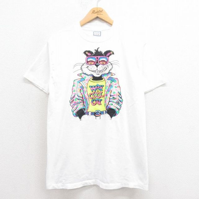 80s 半袖Tシャツ オオカミ ホワイト L | 古着