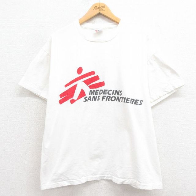 ヘインズ 90s 半袖Tシャツ MEDECINS ホワイト XL | 古着