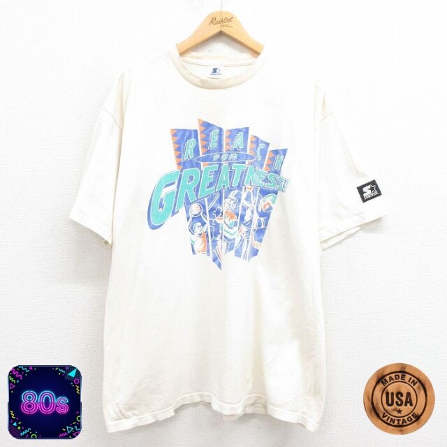 スターター 80s 半袖Tシャツ アメフト ホワイト XL | 古着