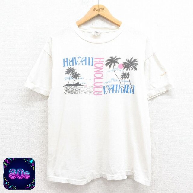 80s 半袖Tシャツ ハワイ ホワイト L | 古着