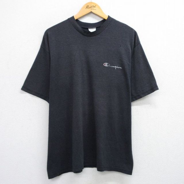 チャンピオン 半袖Tシャツ 霜降り ブラック XL | 古着