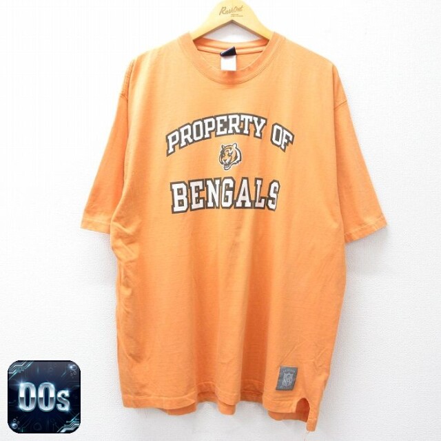 【50%OFF】00s 半袖Tシャツ シンシナティベンガルズプリント オレンジ XL | 古着