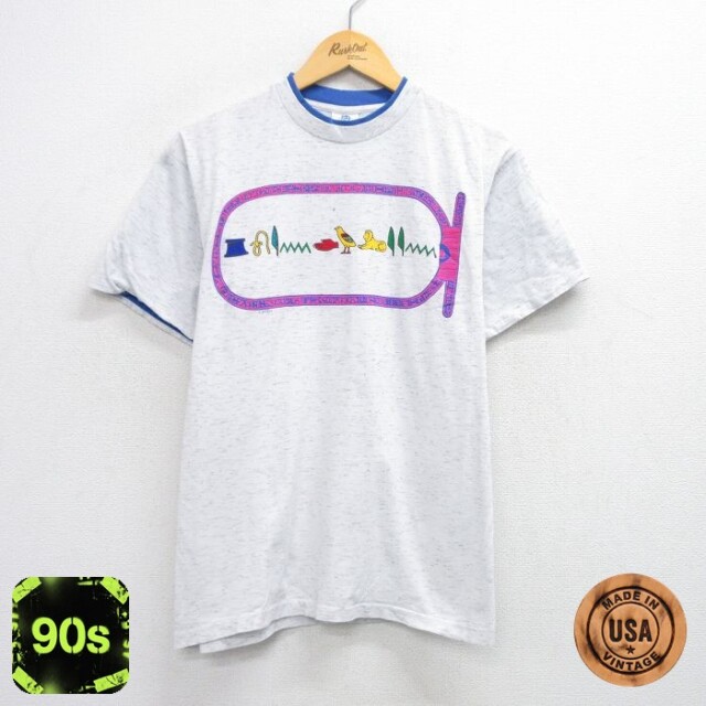 90s 半袖Tシャツ カルトゥーシュ ホワイト M | 古着