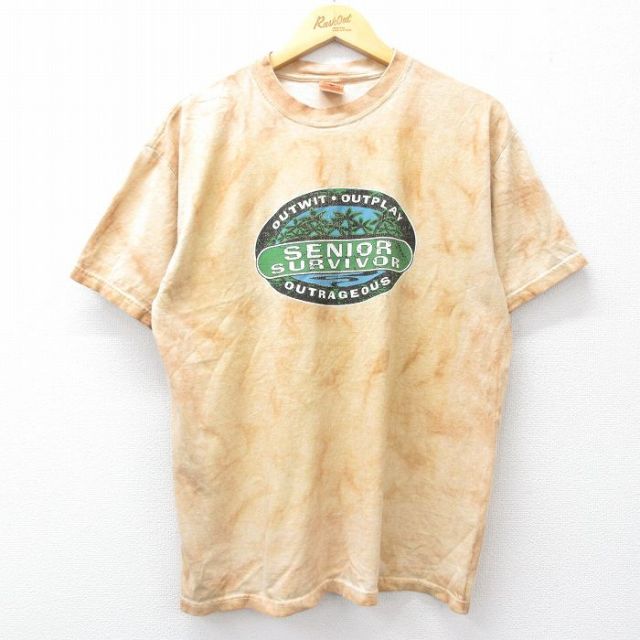 00s 半袖Tシャツ タイダイ カーキ L | 古着