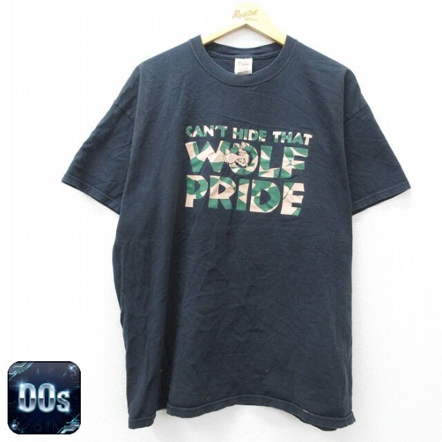フルーツオブザルーム 00s 半袖Tシャツ WOLF PRIDE ブラック XL | 古着