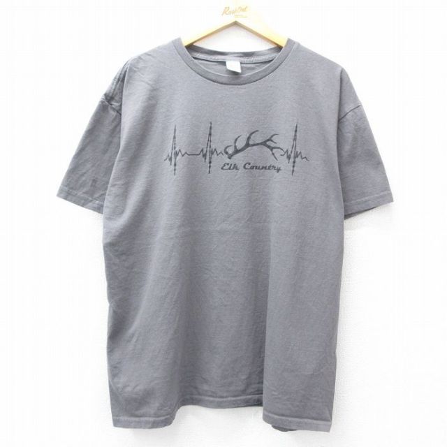90s 半袖Tシャツ Elk Country グレー XL | 古着