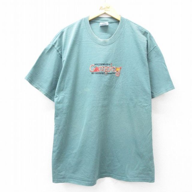 00s 半袖Tシャツ Camping グリーン XL | 古着