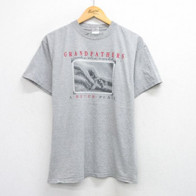 00s 半袖Tシャツ GRAND FATHERS 霜降りグレー L | 古着
