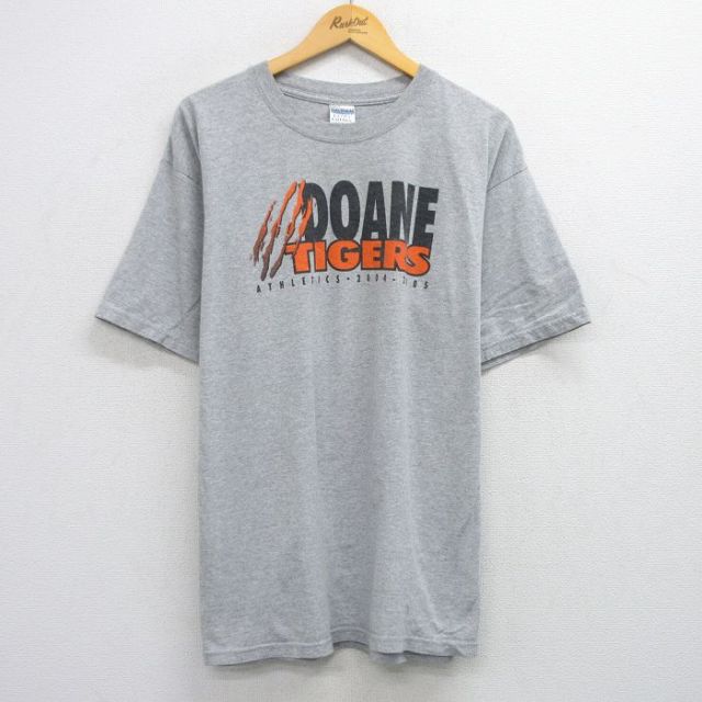 00s 半袖Tシャツ DOANE TIGERSプリント グレー XL | 古着