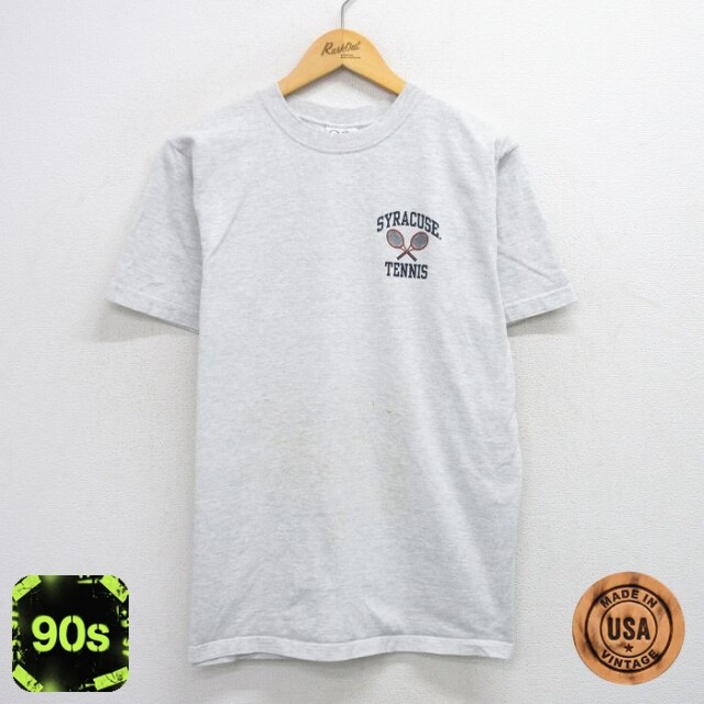 90s 半袖Tシャツ シラキューステニス グレー M | 古着