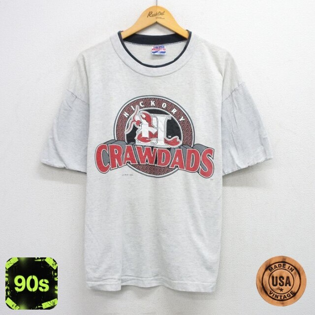 90s 半袖Tシャツ ヒッコリークロウダッズ グレー XL | 古着
