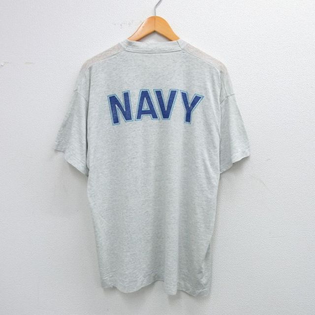 フルーツオブザルーム 90s 半袖Tシャツ ミリタリー ネイビー XL | 古着