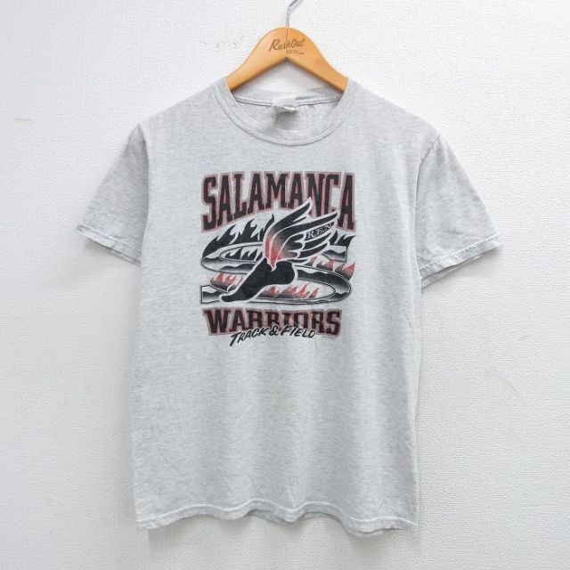 【50%OFF】S★古着 フルーツオブザルーム 半袖 ビンテージ Tシャツ メンズ 00年代 00s SALAMANCA ウイングフット クルーネック 薄グレー 霜降り 25aug09 中古