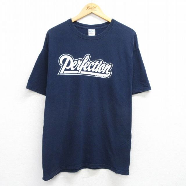 00s 半袖Tシャツ Perfeetion ネイビー XL | 古着
