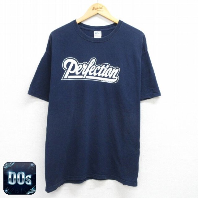 00s 半袖Tシャツ Perfeetion ネイビー XL | 古着