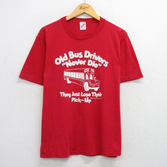 ジャージーズ 80s 半袖Tシャツ バス レッド XL | 古着