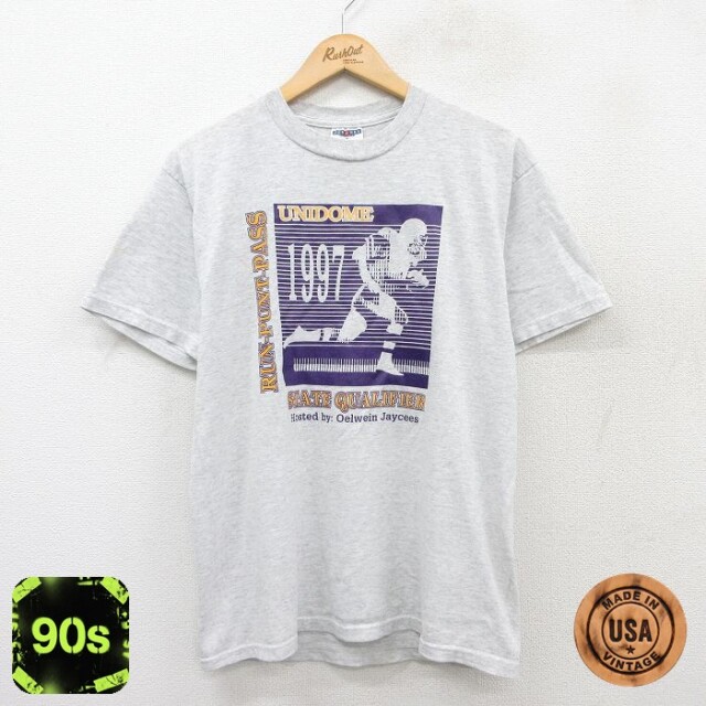 ジャージーズ 90s 半袖Tシャツ アメフト グレー M | 古着
