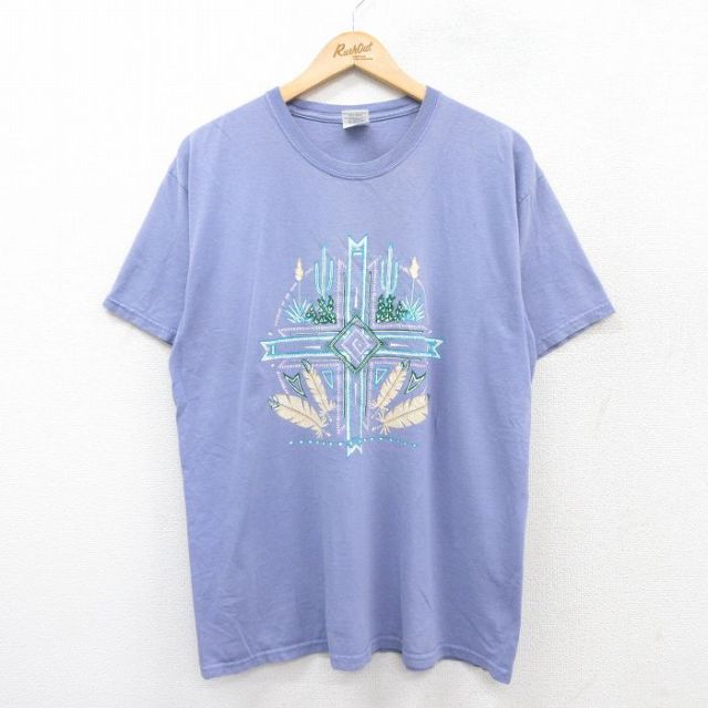 00s 半袖Tシャツ サボテン パープル L | 古着