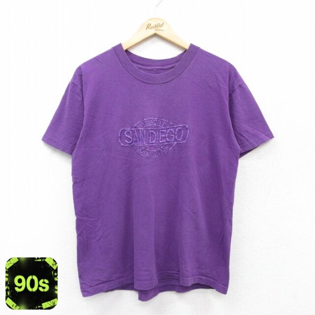 90s 半袖Tシャツ サンディエゴ刺繍 パープル L | 古着