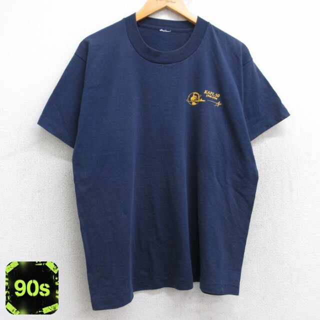 90s 半袖Tシャツ 地球 ネイビー L | 古着