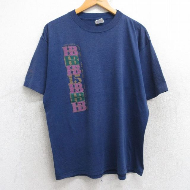 90s 半袖Tシャツ HB ネイビー L | 古着