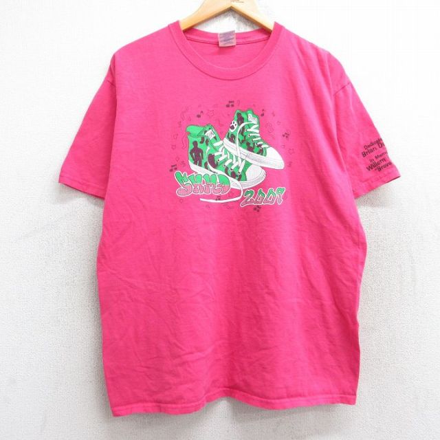 00s 半袖Tシャツ スニーカー ピンク L | 古着