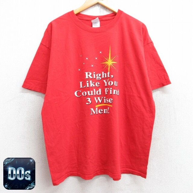 00s 半袖Tシャツ メッセージ レッド XL | 古着