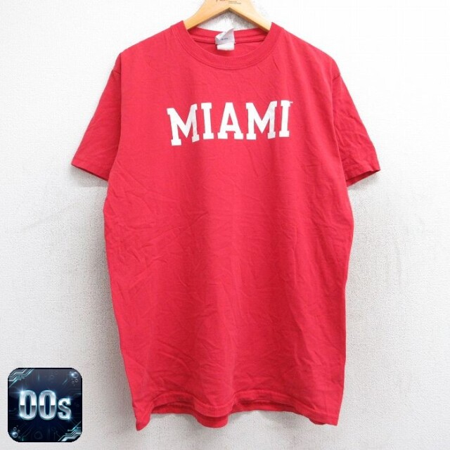 チャンピオン 00s 半袖Tシャツ マイアミ レッド L | 古着