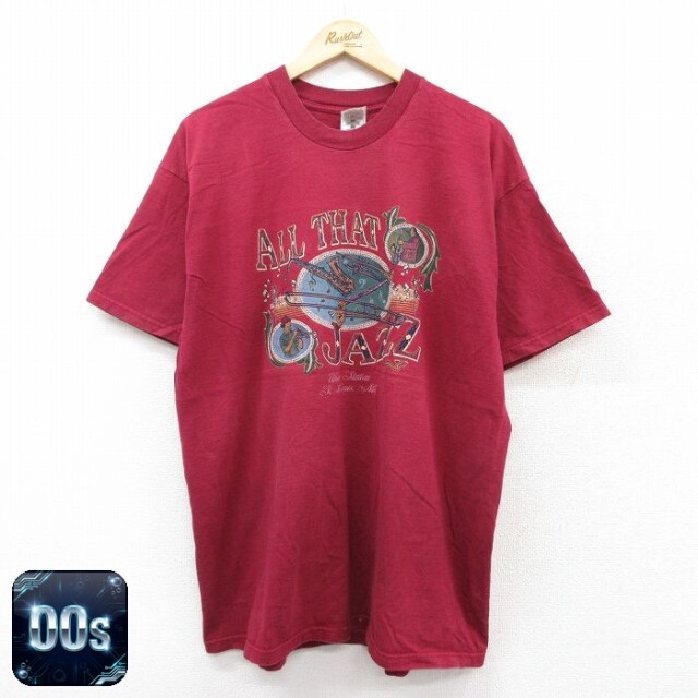 フルーツオブザルーム 00s 半袖Tシャツ ジャズトロンボーン バーガンディ XL | 古着