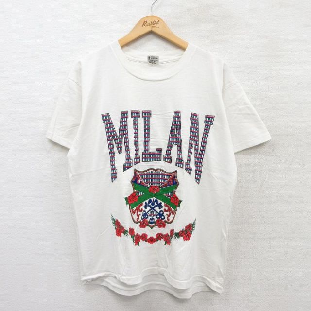 90s 半袖Tシャツ MILAN ホワイト L | 古着
