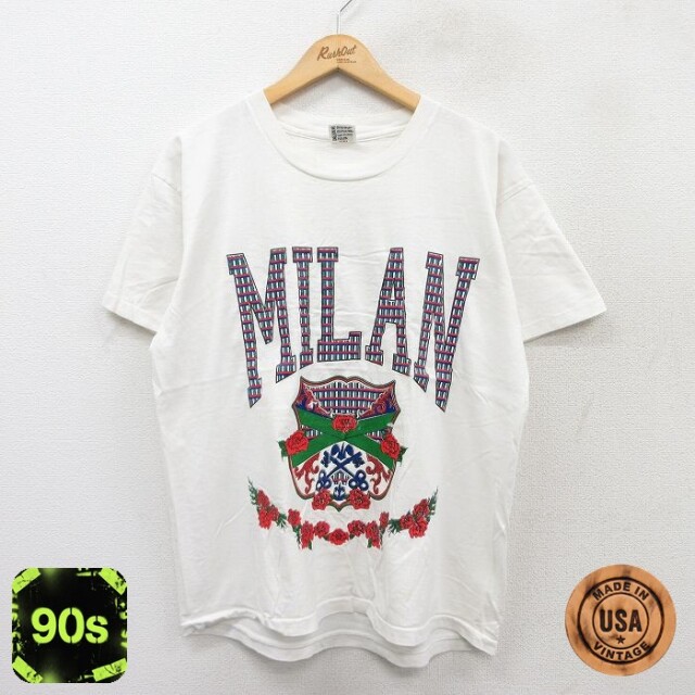 90s 半袖Tシャツ MILAN ホワイト L | 古着