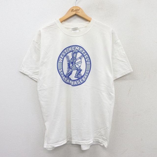 00s 半袖Tシャツ ウエストヘンプフィールドスパルタンベースボール ホワイト XL | 古着