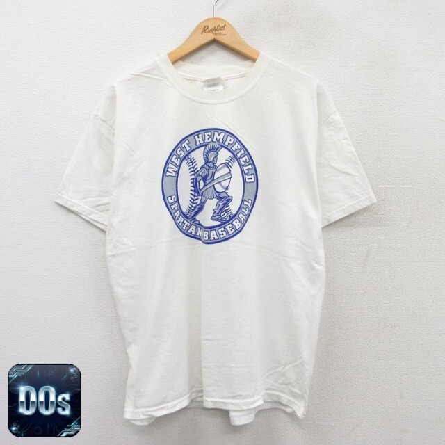 00s 半袖Tシャツ ウエストヘンプフィールドスパルタンベースボール ホワイト XL | 古着