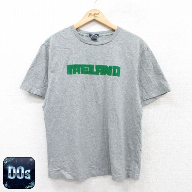 【50%OFF】オールドネイビー 00s 半袖Tシャツ アイルランドフロッキープリント グレー L | 古着
