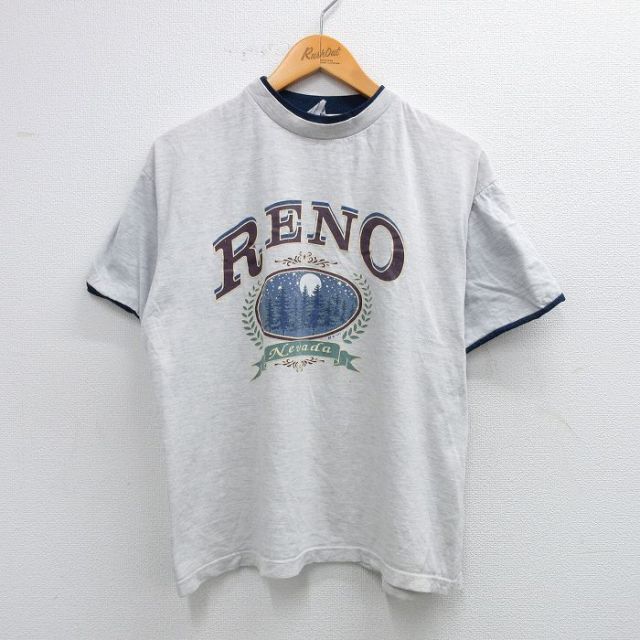 90s 半袖Tシャツ 霜降り グレー L | 古着