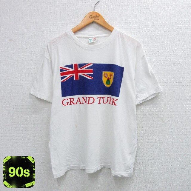 90s 半袖Tシャツ ユニオンジャック ホワイト XL | 古着