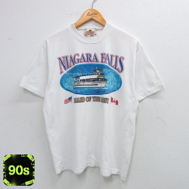ナイアガラの滝 90s 半袖Tシャツ ホワイト L | 古着