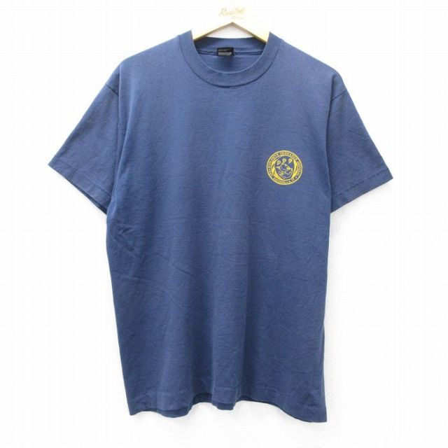 スクリーンスターズ 80s 半袖Tシャツ SIGONELLA ネイビー XL | 古着