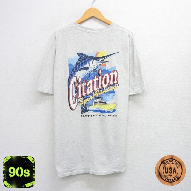 90s 半袖Tシャツ Citation 霜降り グレー XL | 古着