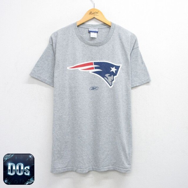 【50%OFF】リーボック 00s 半袖Tシャツ NFLニューイングランドペイトリオッツ グレー XL | 古着