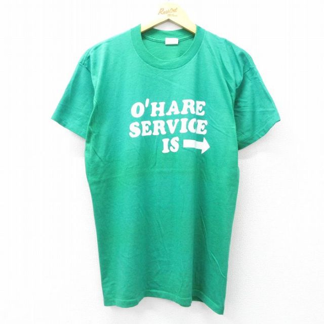 80s 半袖Tシャツ SERVICE グリーン L | 古着