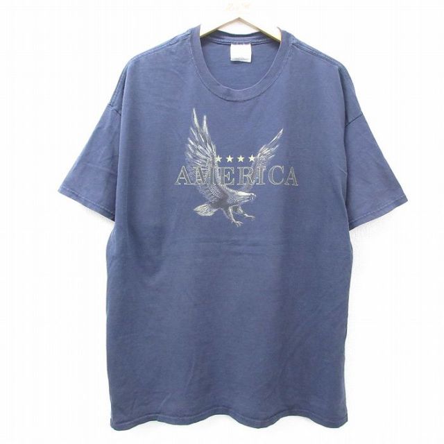 ヘインズ 00s 半袖Tシャツ 鳥 ネイビー XL | 古着