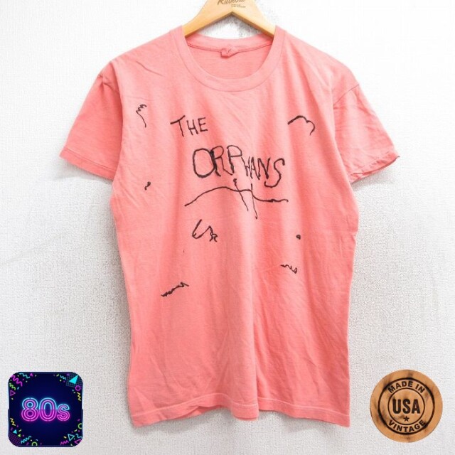 80s 半袖Tシャツ ORPHANS オレンジ M | 古着