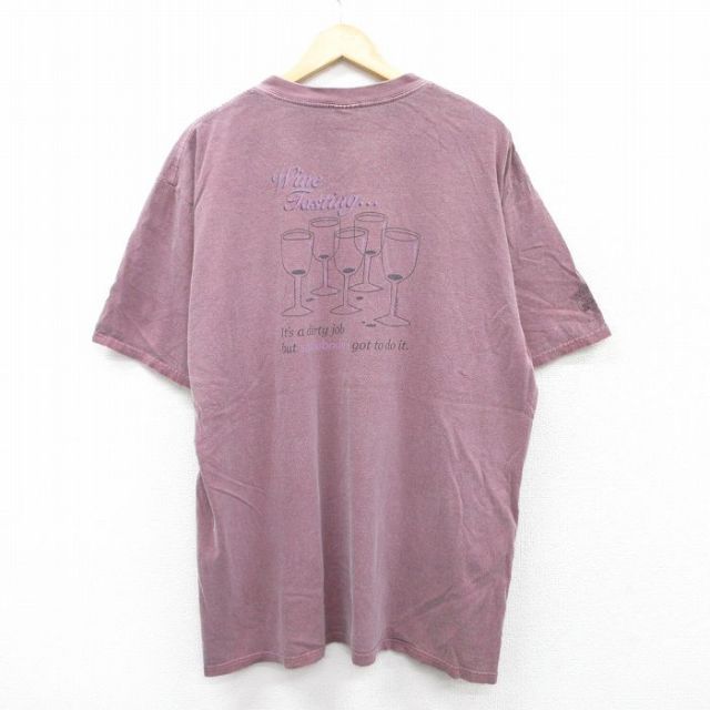 00s 半袖Tシャツ バーガンディ XL | 古着