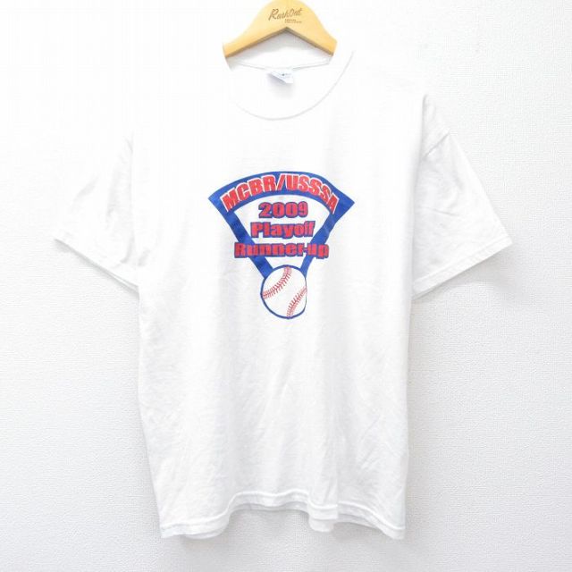 ヘインズ 00s 半袖Tシャツ MCBR ホワイト L | 古着