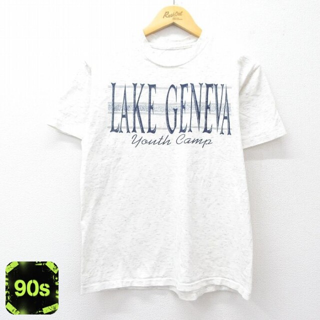 90s 半袖Tシャツ LAKE GENEVA ホワイト L | 古着