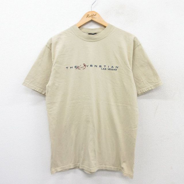 00s 半袖Tシャツ VENETIAN刺繍 ベージュ M | 古着