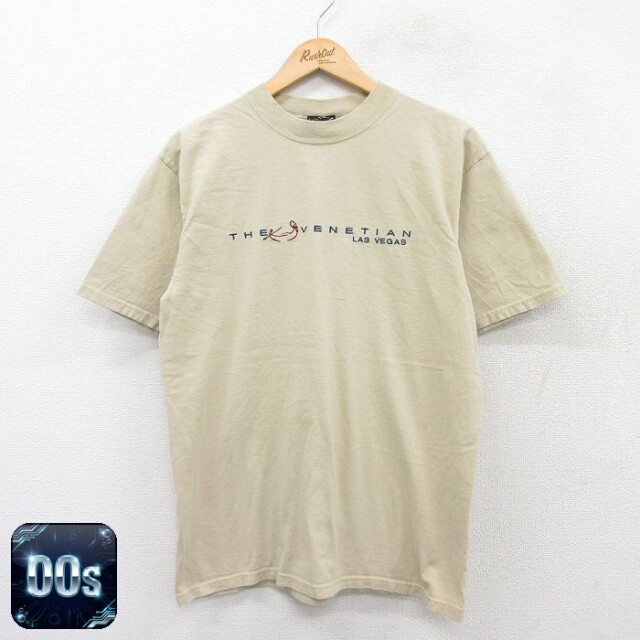 00s 半袖Tシャツ VENETIAN刺繍 ベージュ M | 古着