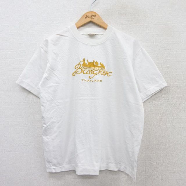 90s 半袖Tシャツ バンコク刺繍 ホワイト L | 古着